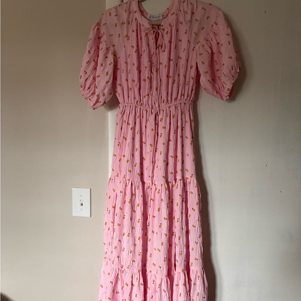 Petal & Pup Blush Floral Tiered Dress